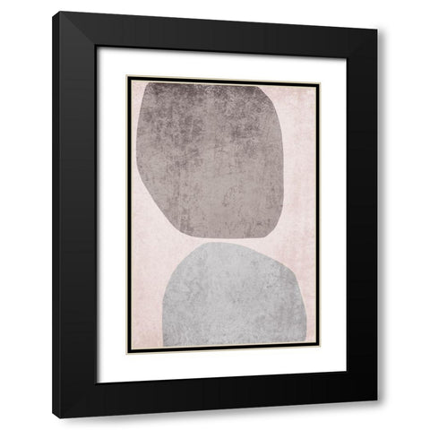 Minimalist Geometric II Black Modern Wood Framed Art Print with Double Matting by Orlov, Irena