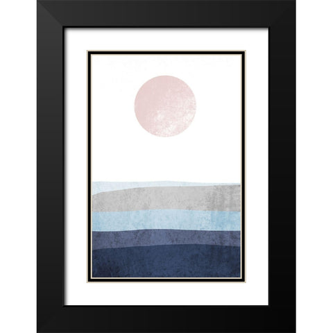 Minimalist Geometric IX Black Modern Wood Framed Art Print with Double Matting by Orlov, Irena