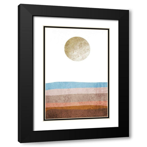 Minimalist Geometric X Black Modern Wood Framed Art Print with Double Matting by Orlov, Irena