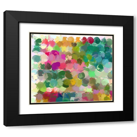 Color Expression I Black Modern Wood Framed Art Print with Double Matting by Orlov, Irena