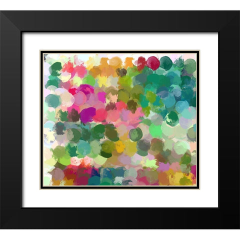 Color Expression I Black Modern Wood Framed Art Print with Double Matting by Orlov, Irena