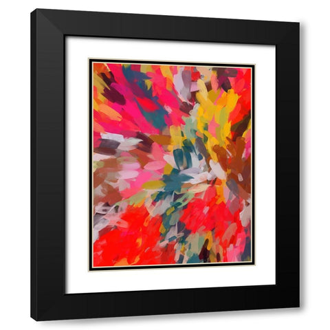 Bohemian Color Expression IV Black Modern Wood Framed Art Print with Double Matting by Orlov, Irena