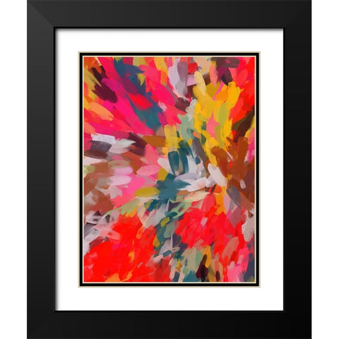 Bohemian Color Expression IV Black Modern Wood Framed Art Print with Double Matting by Orlov, Irena