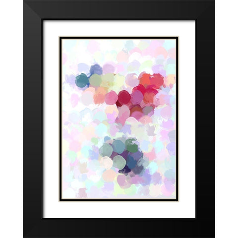 Improvisation I Black Modern Wood Framed Art Print with Double Matting by Orlov, Irena