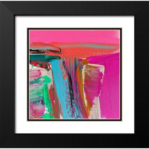 Joyful Modernist Abstraction V Black Modern Wood Framed Art Print with Double Matting by Orlov, Irena