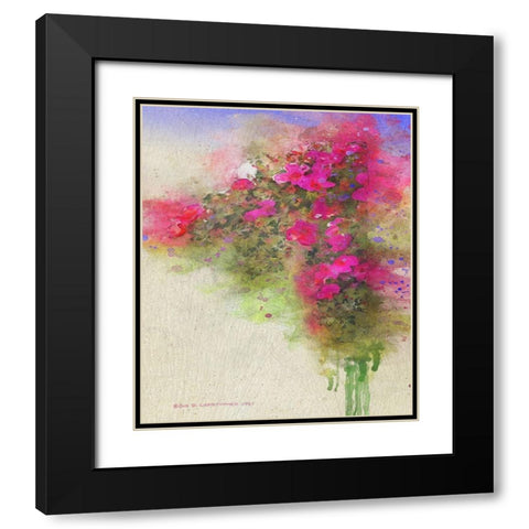 Cascade of Roses Black Modern Wood Framed Art Print with Double Matting by Vest, Christopher