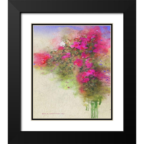 Cascade of Roses Black Modern Wood Framed Art Print with Double Matting by Vest, Christopher