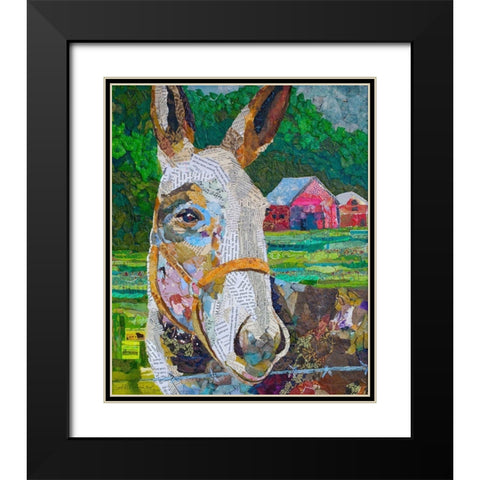 Snowflake Black Modern Wood Framed Art Print with Double Matting by St Hilaire, Elizabeth