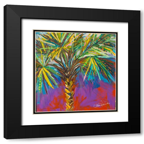 River Palm Black Modern Wood Framed Art Print with Double Matting by St Hilaire, Elizabeth