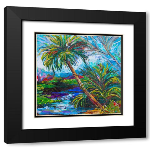 Wekiva River Palms Black Modern Wood Framed Art Print with Double Matting by St Hilaire, Elizabeth