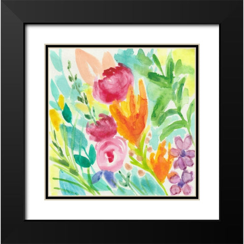 April Showers Black Modern Wood Framed Art Print with Double Matting by St Hilaire, Elizabeth