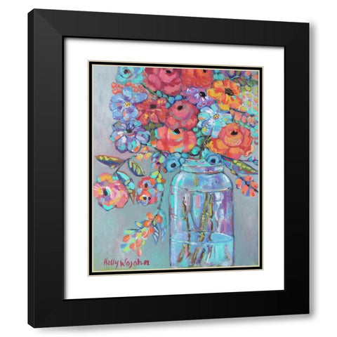 More Flowers in a Jar Black Modern Wood Framed Art Print with Double Matting by Wojahn, Holly