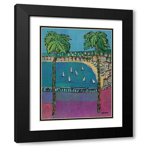 Riviera View  Black Modern Wood Framed Art Print with Double Matting by Wojahn, Holly