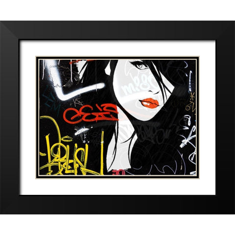Wild at Heart Black Modern Wood Framed Art Print with Double Matting by Smith, Karen