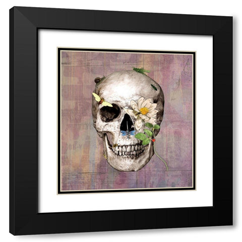 Bugskull Black Modern Wood Framed Art Print with Double Matting by Smith, Karen