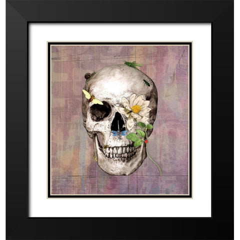 Bugskull Black Modern Wood Framed Art Print with Double Matting by Smith, Karen