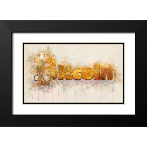Bitcoin Era IV Black Modern Wood Framed Art Print with Double Matting by Surma, Agata