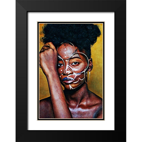 Uma II Black Modern Wood Framed Art Print with Double Matting by Aldridge, Ashley