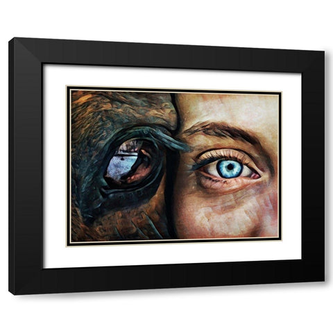 Eye to Eye Black Modern Wood Framed Art Print with Double Matting by Aldridge, Ashley