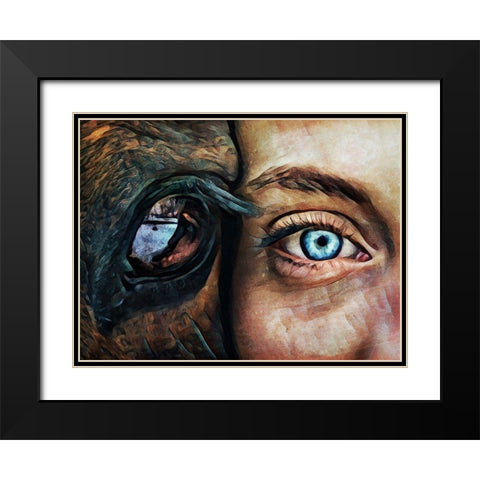 Eye to Eye Black Modern Wood Framed Art Print with Double Matting by Aldridge, Ashley
