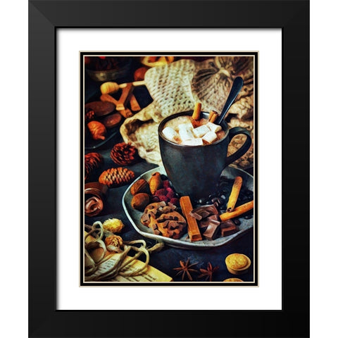 Chocolate Cocoa Craving Black Modern Wood Framed Art Print with Double Matting by Aldridge, Ashley