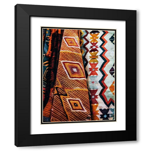 Multi-Patterned Mayhem Black Modern Wood Framed Art Print with Double Matting by Aldridge, Ashley