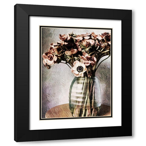 Dried Pastel Poppies Black Modern Wood Framed Art Print with Double Matting by Aldridge, Ashley