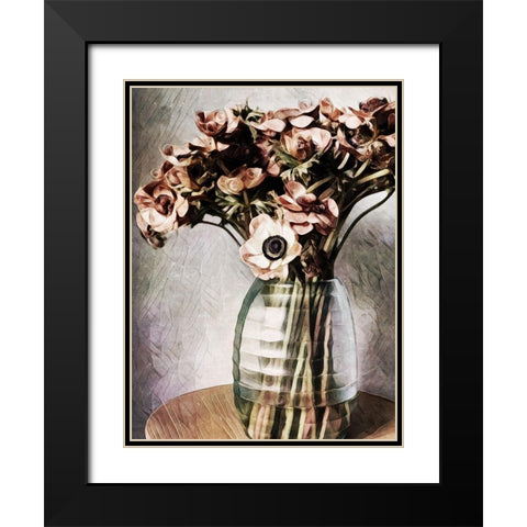 Dried Pastel Poppies Black Modern Wood Framed Art Print with Double Matting by Aldridge, Ashley