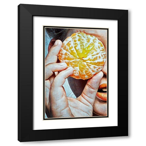 Eye of Orange I Black Modern Wood Framed Art Print with Double Matting by Aldridge, Ashley
