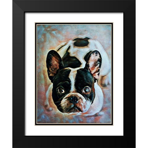 French Bulldog Fixation Black Modern Wood Framed Art Print with Double Matting by Aldridge, Ashley