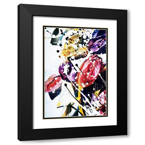 Pretty Pulled Petals I Black Modern Wood Framed Art Print with Double Matting by Aldridge, Ashley