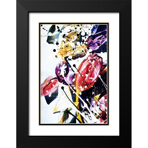 Pretty Pulled Petals I Black Modern Wood Framed Art Print with Double Matting by Aldridge, Ashley