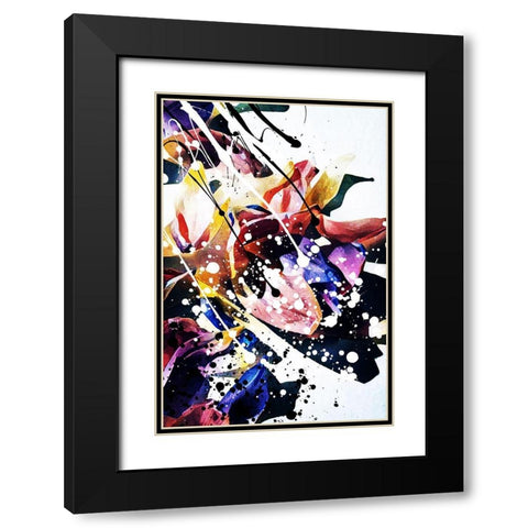 Pretty Pulled Petals II Black Modern Wood Framed Art Print with Double Matting by Aldridge, Ashley