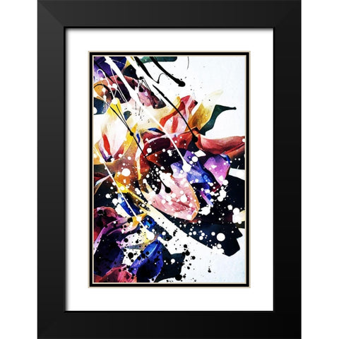 Pretty Pulled Petals II Black Modern Wood Framed Art Print with Double Matting by Aldridge, Ashley