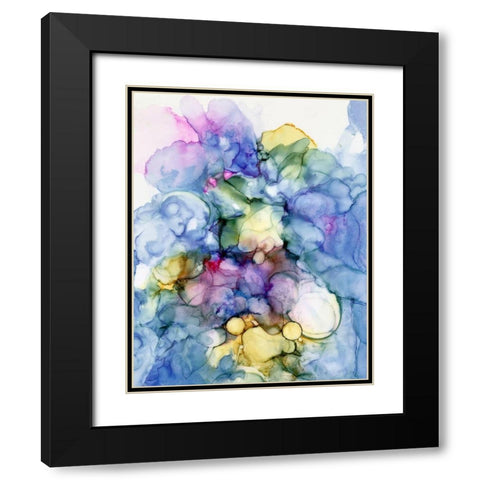 Pansy Explosion Black Modern Wood Framed Art Print with Double Matting by Curinga, Kim