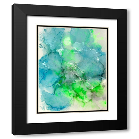 Turquoise Crystal Black Modern Wood Framed Art Print with Double Matting by Curinga, Kim