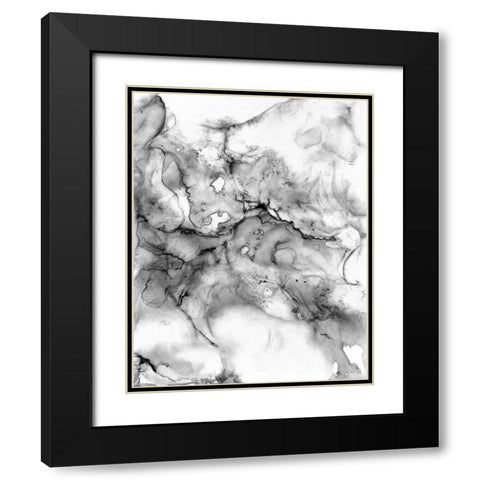 Marble Black Modern Wood Framed Art Print with Double Matting by Curinga, Kim