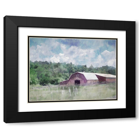 Barn in the Pasture Black Modern Wood Framed Art Print with Double Matting by Curinga, Kim