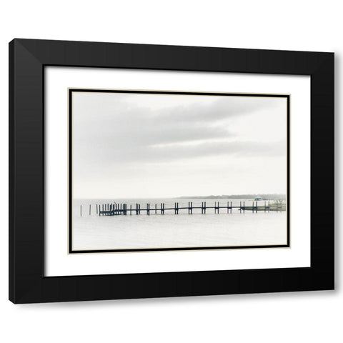 Sound Pier Black Modern Wood Framed Art Print with Double Matting by Curinga, Kim