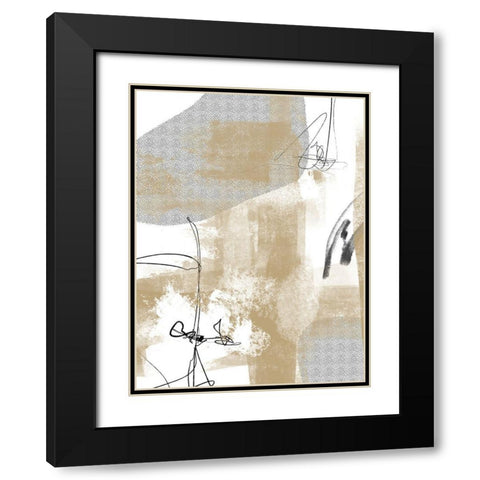 Scratched Lumber I Black Modern Wood Framed Art Print with Double Matting by Holman, Nicholas