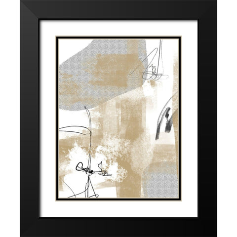 Scratched Lumber I Black Modern Wood Framed Art Print with Double Matting by Holman, Nicholas