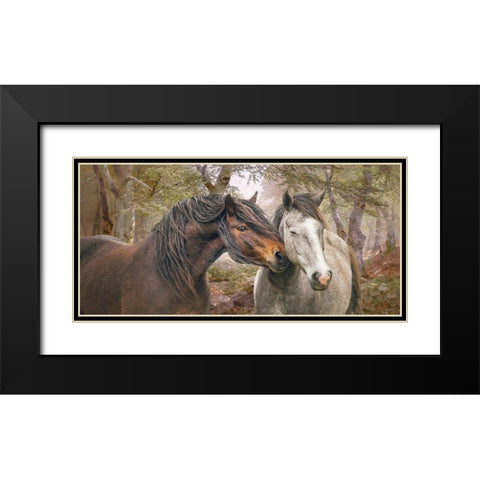 Forest Fraternisers Black Modern Wood Framed Art Print with Double Matting by Hunziker, Steve