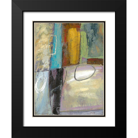 Cool Jazz Black Modern Wood Framed Art Print with Double Matting by Joy, Julie