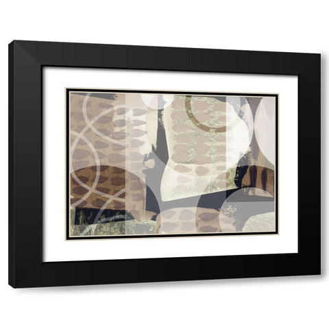 Medley Black Modern Wood Framed Art Print with Double Matting by Naskrent, Delores