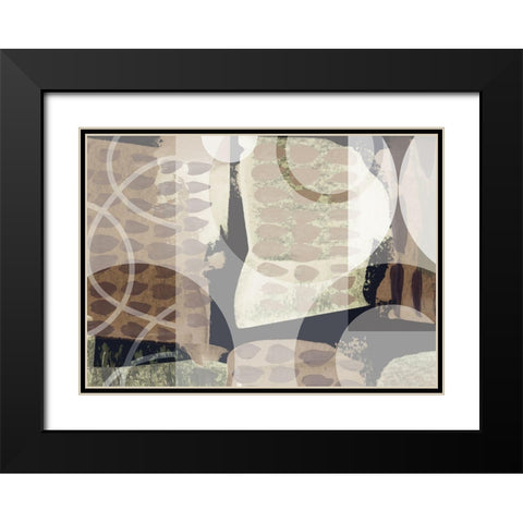 Medley Black Modern Wood Framed Art Print with Double Matting by Naskrent, Delores