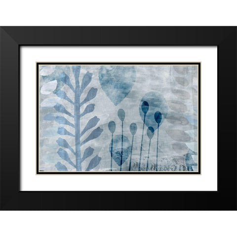 Brushwood Black Modern Wood Framed Art Print with Double Matting by Naskrent, Delores