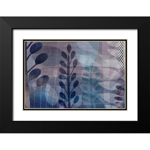 Outback Black Modern Wood Framed Art Print with Double Matting by Naskrent, Delores