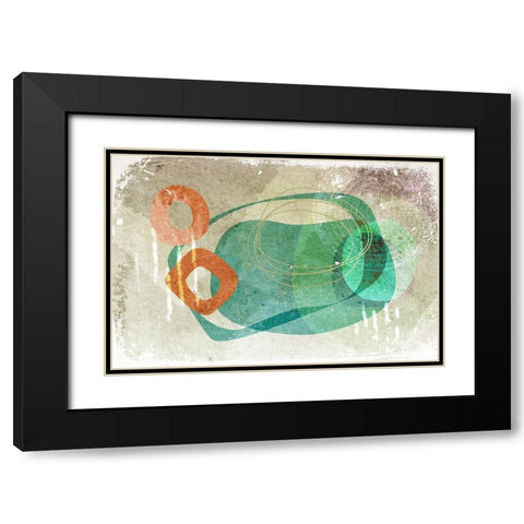 Chronicle Black Modern Wood Framed Art Print with Double Matting by Naskrent, Delores