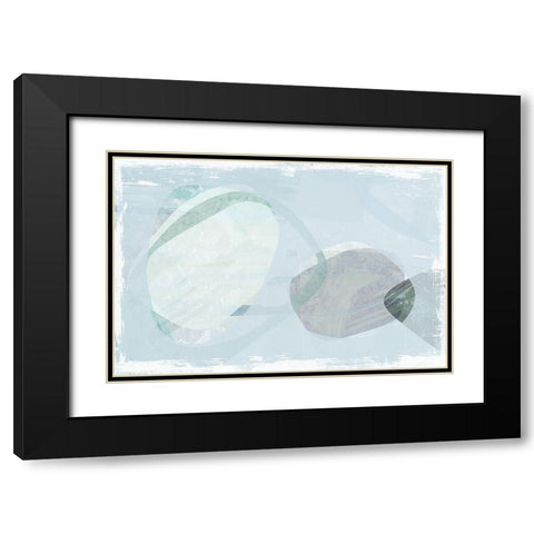 Blue Tide Black Modern Wood Framed Art Print with Double Matting by Naskrent, Delores
