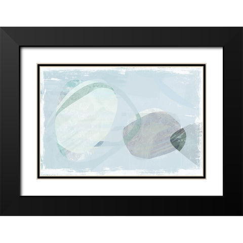 Blue Tide Black Modern Wood Framed Art Print with Double Matting by Naskrent, Delores